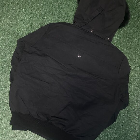 Moose Knuckles Bomber Jacket With Fur Black Size Medium - Picture 9 of 14